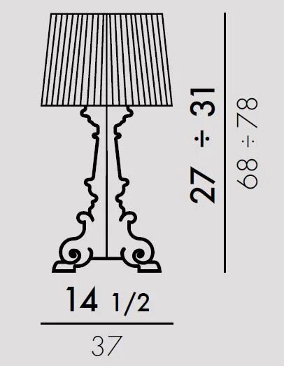 Bourgie Table Lamp by Kartell Lamps Table Lamps